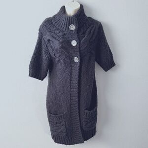 Free People Chunky Knit Longline Sweater Cardigan Size S